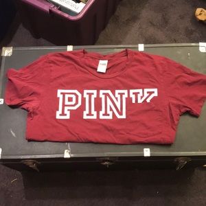 Pink maroon pocket T-shirt